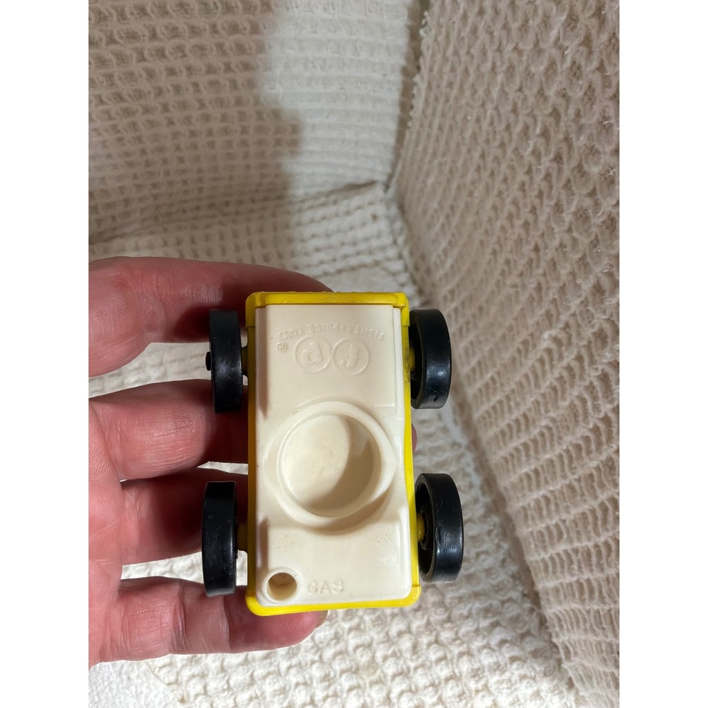 Vintage Unisex Fisher-Price Little People Car Base OS Yellow